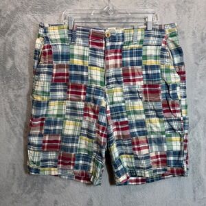 Aeropostale Mens Plaid‎ Patchwork Shorts Size 36 Casual Colorful